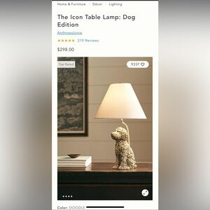 The Icon Table Lamp: Doodle Dog Edition